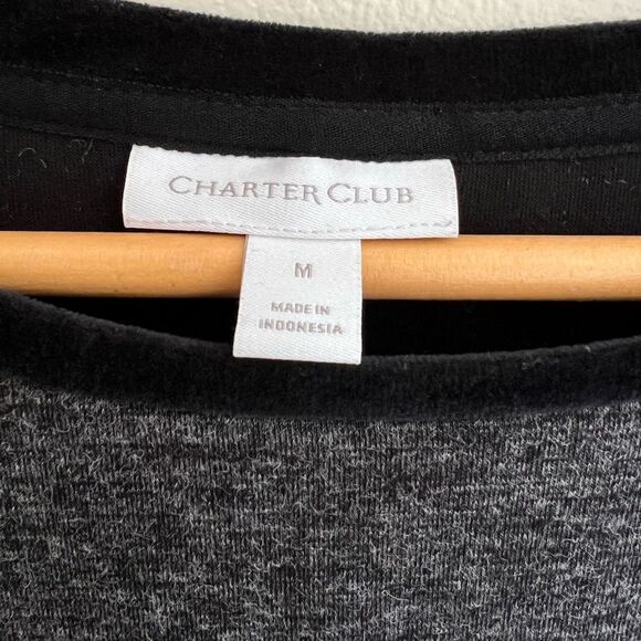 NWT! Charter Club Womens Sz M sweater Blouse Scoop Neck Dolman 3/4 Sleeve - Picture 12 of 15